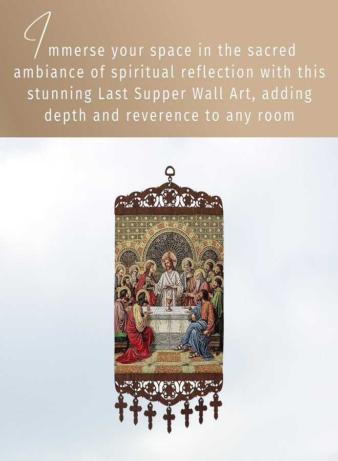 Trendzeen The Last Supper Wall Art - 15 Inch Decorative Tapestry of The Last Supper Picture For Dining Room, Living Room, Home, Office Decoration - La Ultima Cena Cuadro Para Comedor - Can Hang - Image 2